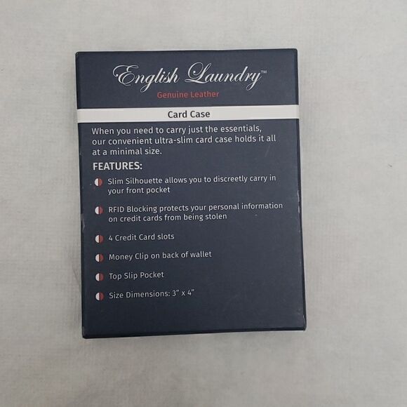 English Laundry Money Clip Slim Card Case New - Picture 4 of 5